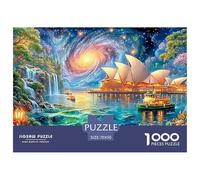 Ópera de Sydney bajo el Cielo cósmico Puzzle De 1000 Piezas Arquitectura fantasía Perfecto Regalo para Niños, Niñas, Hombres Y Mujeres 70x50cm/1000pcs