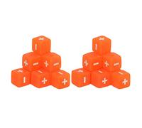 Operación de matemáticas Conjunto de Dados de 20pcs Dados de cálculo Compacto de 16 mm con símbolos Grabados para la enseñanza en el Aula y el Aprendizaje del hogar Material (Naranja)