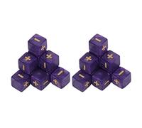 Operación de matemáticas Conjunto de Dados de 20pcs Dados de cálculo Compacto de 16 mm con símbolos Grabados para la enseñanza en el Aula y el Aprendizaje del hogar Material (Púrpura)