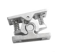 Operación de puerta con cierre de rodillo doble con resorte, abrazadera de tope de bloqueo (acero inoxidable)