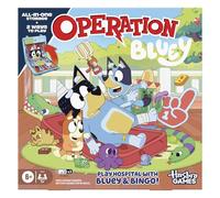 Operación edición Bluey, Juego de Mesa para niños - Juego electrónico Que Habla y Que Viene en Estuche Todo en uno - 2 Maneras de Jugar - 1 o más Jugadores - 10 Minutos - Edad: 6+ - Versión en inglés