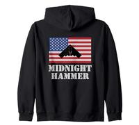 Operación Midnight Hammer - Bandera estadounidense con chorro sigiloso Sudadera con Capucha