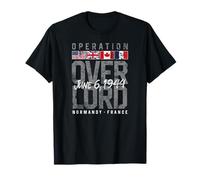 Operación Overlord Flags Normandía Francia 6 de Junio de 1944 Envejecido Camiseta