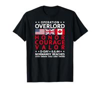 Operación Overlord Honor Courage Valor D-Day 6 de Junio de 1944 Camiseta