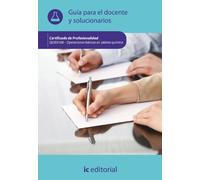 Operaciones básicas en planta química. QUIE0108 - Guía para el docente y solucionarios (SIN COLECCION)