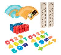 Operaciones Matemáticas Ayudas Para Enseñar, Manipulativo De Matemáticas De Jardín De Infantes, Juego De Restauración De Adición Preescolar, Juego De Conteo De Madera, Aprendizaje Práctico De Matemáti
