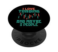 Operador de acciones Day Trading Crypto Mercado de valores Inversión de Dinero PopSockets PopGrip Adhesivo