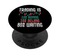 Operador de acciones Day Trading Crypto Mercado de valores Inversor de Dinero PopSockets PopGrip Adhesivo