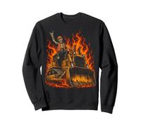 Operador de Equipo Pesado Bulldozer Esqueleto de Halloween Sudadera