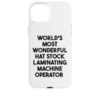 Operador de máquina laminadora de sombrero más maravilloso del mundo Carcasa para iPhone 15 Plus