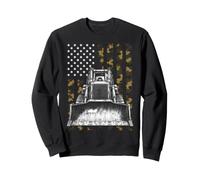 Operador de maquinaria Pesada Bulldozer Patriotic American Flag Sudadera