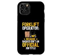 Operador de montacargas porque Badass no es Título del trabajo Carretilla elevadora Carcasa para iPhone 11 Pro