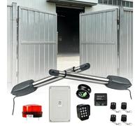 Operador de puerta eléctrica, diseño de doble oscilación para todo tipo de clima, acero inoxidable y aluminio, cuenta con función de parada automática y marcha atrás, duradero y fiable para mayor