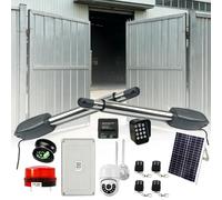 Operador de puerta eléctrica, diseño de doble oscilación para todo tipo de clima, acero inoxidable y aluminio, cuenta con función de parada automática y marcha atrás, duradero y fiable para mayor