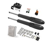 Operador de puerta eléctrica doble brazo con batería Solar, abridor abatible, cámara IP, Control remoto, granja al aire libre Industrial Comercial(KIT J)