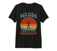 Operador de Radio Ham con Licencia - Estación Base de Radio Ham Camiseta Premium