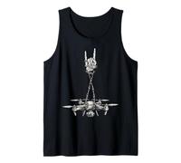 Operador Drone Piloto Cool Retro Vintage Gótico Alt Metal EMO Camiseta sin Mangas