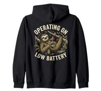 Operando con batería Baja Divertido Trabajo de Oficina Agotamiento Sudadera con Capucha