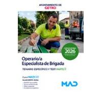 Operario/a especialista de brigada. Ayuntamiento de Getxo. Temario específico y test. Parte II