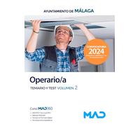 Operario/a del Ayuntamiento de Málaga. Temario volumen 2 y test