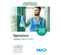 OPERARIO/A TEMARIO Y TEST VOLUMEN 1 AYUNTAMIENTO VITORIA-GAS