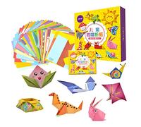 Operitacx 1 Caja Caja de Papeles Cuadrados para Papiroflexia Creativa con Dibujos de Animales Papeles Coloridos para Manualidades Infantiles Kit Básico de Origami para Niñas