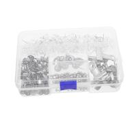 Operitacx 1 Caja Chinchetas Metálicas y Clips Organizadores para Tablero de Corcho con Ganchos y Alfileres para Colgar Fotos Caja de Compartimentos para Oficina y