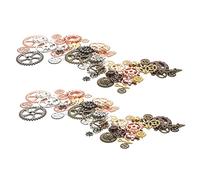 Operitacx 1 Engranaje Encantos De Metal Colgantes De Ruedas Encantos De Ruedas Accesorios Steam Punk Para Hombre Pequeños Encantos Amuletos Reloj Ruedas Encantos Aleación