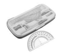 Operitacx 1 Juego Conjunto De Brújula Útiles Escolares para Herramientas Matemáticas Suministros Escolares Regla Pequeña Protractor y Gobernante Reglas para El Plastico Negro