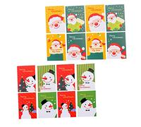 Operitacx 1 Juego Cuadernos Navideños De Bolsillo Papelería Escolar Con Diseño De Muñeco Santa Claus Para Notas Diario Y Planificación Suave 24 Piezas