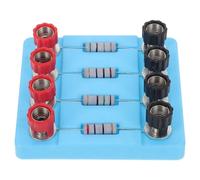 Operitacx 1 juego de resistencias físicas fijas - Módulo de resistencias con bornes de conexión de tornillo - Aparato para la ley de Ohm - Experimento de electricidad en física para la escuela