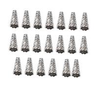 Operitacx 1 Juego Sombrero De Flores Con Borlas Juego De Cuentas Encantos De Estrellas Cuentas Espaciadoras De Plata Tapa Bandas De Telar Aleación De Zinc Silver 100 Piezas