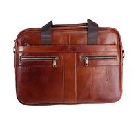 Operitacx 1 Pieza Maletín de Negocios para Hombre de Gran Capacidad Bolso de Hombro Multifuncional Premium para y Reuniones Color Café