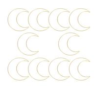 Operitacx 10 Aros de Hierro Forma de Luna Dorados para Atrapasueños, Accesorios Versátiles para Manualidades DIY y Decoración Boho Elegante