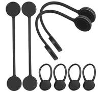 Operitacx 10 Bridas Magnéticas de Silicona de 11,9 Cm, Organizadores de Cables Reutilizables, Multiusos para Agrupar Cables, Organizar, Usar Como Marcapáginas E Imanes para El Refrigerador (negro)