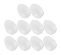 Operitacx 10 Huevos de Pascua de Espuma, Huevos Falsos de 10 Cm para Pintar, Modelos de Poliestireno Blanco para Manualidades, Pascua, Navidad, Halloween, Fiestas, Accesorios Fotográficos Hechos a