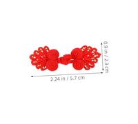 Operitacx 10 Piezas Botones Nudo Chino Vintage Rojos Cierres Rana Para Costuras Clásicos Para Abrigos Suéteres Diy Moda