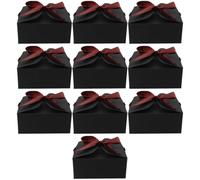Operitacx 10 Piezas Caja de Papel Kraft Negra para Obsequio Fácil de Usar y Montar Adecuado para Navidad y Propuestas de Boda