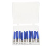 Operitacx 10 Piezas Cnc Router Bits Kit V-groove Tungsten Steel Precise Flat End Mill For Wood Engraving Carving Acrylic Plywood Woodworking Tools