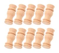 Operitacx 10 Piezas de Husillos de Madera sin Terminar para Muebles, Balaustres Decorativos Vintage de Haya, Soportes Tipo Columna Romana para Decoración de Hogar y Reparación de Escaleras