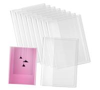 Operitacx 10 piezas Fundas Protectoras para Libros Transparentes y Reutilizables con Adhesivo Impermeables Antideslizantes para Estudiantes y Amantes Lectura Pack de Unidades