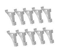 Operitacx 10 piezas Ganchos de Sujeción para Congelador Clips de Aluminio Resistentes para Estanterías Frigorífico Soporte Seguro y Duradero Estantes Horizontales