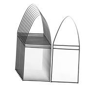 Operitacx 10 Piezas Unidades Fundas Colgantes de Plástico Transparente Reutilizables para de Trabajo de PVC Borrables para Ordenes con Correa para Archivo y Estantería