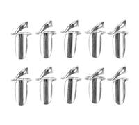 Operitacx 10 Unidades Anillos de Uñas Ajustables de Aleación Plata para Mujeres Diseño Retro Elegante Que Previene el Agrietamiento y Protege las Uñas en Eventos Sociales