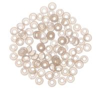 Operitacx 100 arandelas de plástico gris para muñecas y peluches, proyectos de manualidades hechos a mano, 4 mm de diámetro interior y 12 mm de diámetro exterior