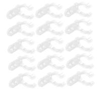 Operitacx 100 piezas Clips de Montaje para Tubos LED Soportes de Silicona Transparente con Tornillos Abrazaderas Flexibles para Fijación de Lámparas Lineales Decoración de Salón