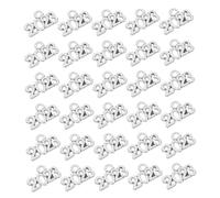 Operitacx 100 Piezas Colgante año 2023 decoración de lino piscina de flotación doble brazalete necklace Charm decorativo 2023 fabricación de joyas 2023 dijes Aleación de zinc Silver