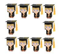 Operitacx 10piezas Caja De Dulces De Graduación Forma De Gorro De Doctor Para Fiestas De Graduación Universitaria Infantil Embalaje Creativo y Decorativo Para Sorprender y Familiares