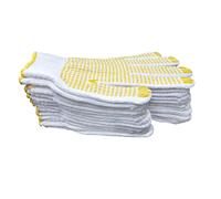 Operitacx 12 Guantes de Trabajo de Algodón con Puntos Antideslizantes para Protección Paquete para Construcción y Mecánico Resistencia Aceites y Productos Químicos