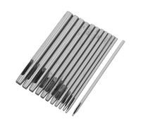 Operitacx 12 piezas Punzones Huecos para Cuero Herramienta Manual Ergonómica para Cinturones Correas de Reloj y Manualidades DIY Acero Duradero Compacto y Portátil